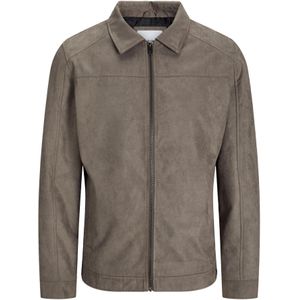 Jack & Jones - JJEDYLAN SHACKET NOOS - Overhemdjasje - Falcon - Zonder Capuchon - 2 Steekzakken - Ritssluiting