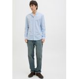 Overhemden - Mélange - Katoen - Regular Fit - Lange Mouw