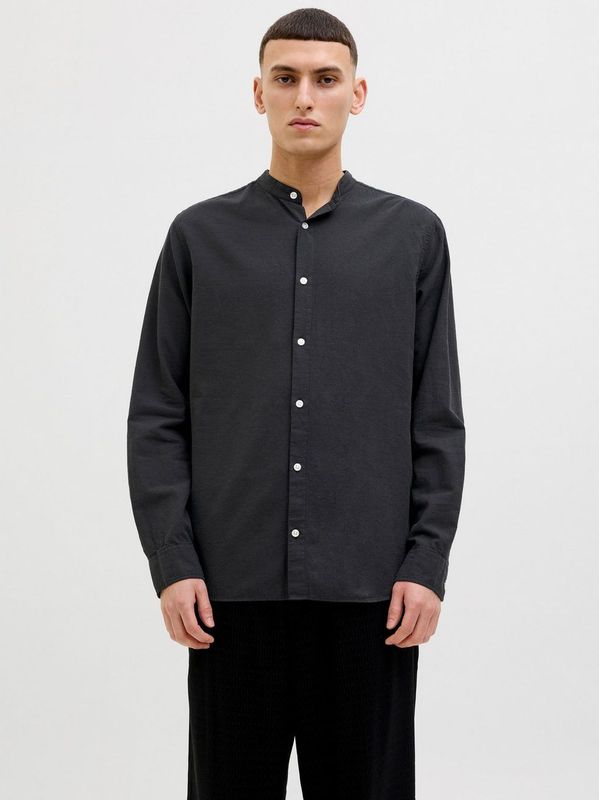 Jack & Jones Langarmhemd JJEBREEZE BAND SHIRT LS SN mit Bandkragen