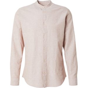 Overhemden - Katoen-Linnen Overhemd - Blauw - Slim Fit