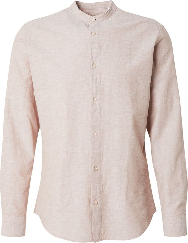 Overhemden - Katoen-Linnen Overhemd - Blauw - Slim Fit