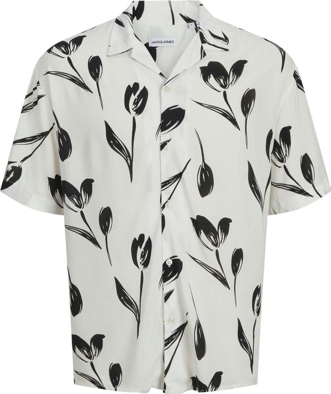Jack & Jones - JJEJEFF CHARGE RESORT SHIRT SS SN - Overhemd - Cloud Dancer - Met Print All-Over