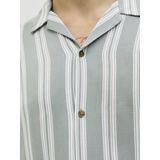 JJEJEFF Stripe Resort Shirt SS SN, Iceberg Green., L