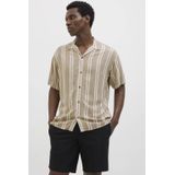 Jack & Jones - Jeff Stripe - Overhemd - Korte Mouwen - Blauw - Katoen