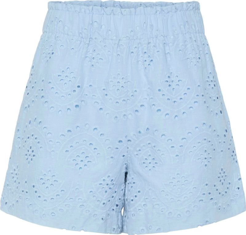 Pieces - Vilde - Korte Broek - Broderie Anglaise - Normale Taille - Regular Fit - 100% Katoen