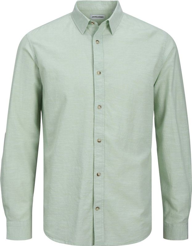 Overhemd - Effen - Katoen - Lange Mouw - Regular Fit