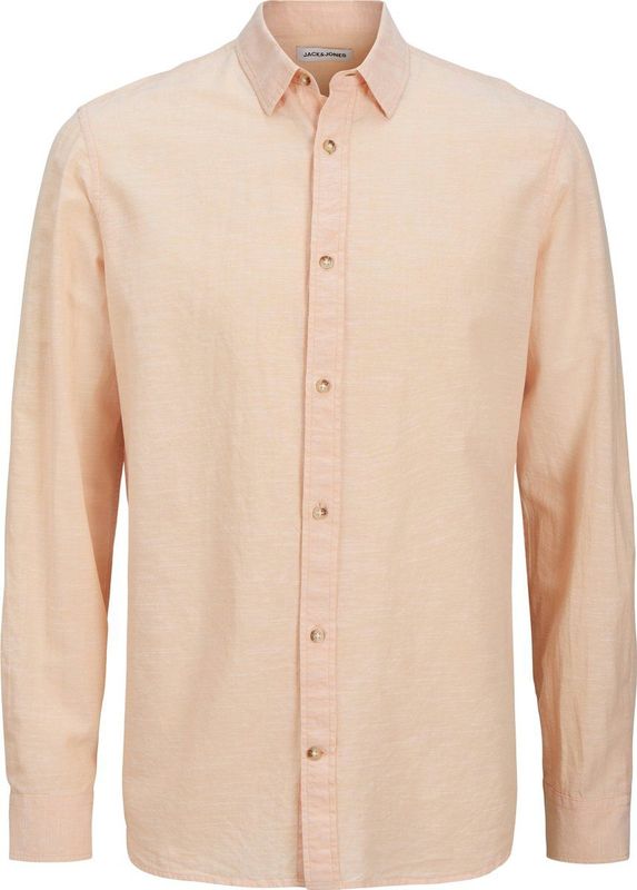 Jack & Jones - Heren Overhemd - Peach Parfait - Katoen - Regular Fit