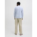 Jack & Jones - Jjesummer Shirt Ls Sn 12269315 - Overhemd - Faded Denim - Katoenmix