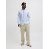 Jack & Jones - Jjesummer Shirt Ls Sn 12269315 - Overhemd - Faded Denim - Katoenmix