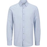 Jack & Jones - Jjesummer Shirt Ls Sn 12269315 - Overhemd - Faded Denim - Katoenmix