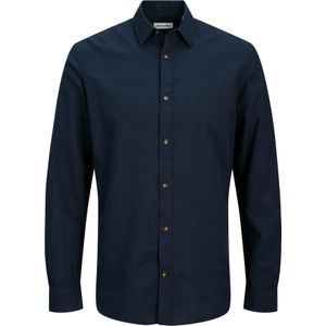 Jack & Jones - JJESUMMER SHIRT LS SN - Overhemd - Navy Blazer - Katoen