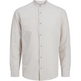 JJESUMMER Band Shirt LS SN, Oxford Tan/Detail: stripe, L