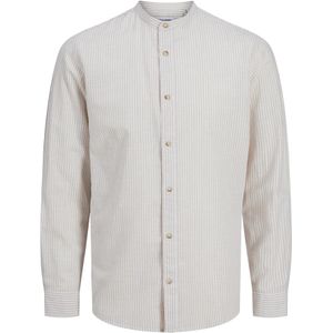 JJESUMMER Band Shirt LS SN, Oxford Tan/Detail: stripe, L