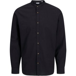 Jack & Jones - JJESUMMER BAND SHIRT LS SN - Overhemd - Zwart - Katoen
