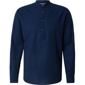 JJESUMMER Half Placket Shirt LS SN, navy blazer, M