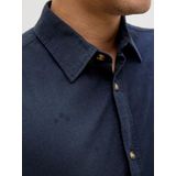 Shirt - Korte Mouwen - Twill - Comfortabele Pasvorm - Lichtkleurig
