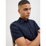 Shirt - Korte Mouwen - Twill - Comfortabele Pasvorm - Lichtkleurig