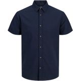 Shirt - Korte Mouwen - Twill - Comfortabele Pasvorm - Lichtkleurig