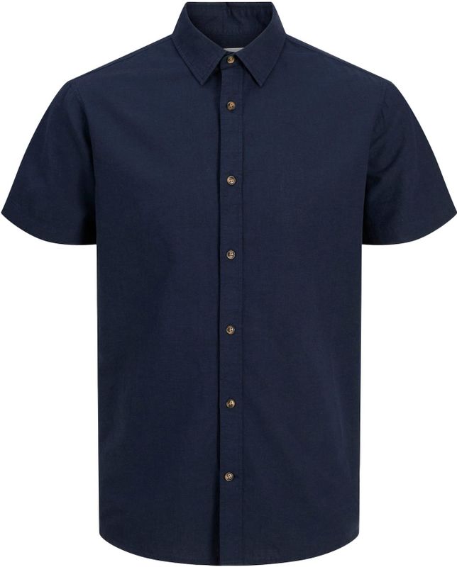 Shirt - Korte Mouwen - Twill - Comfortabele Pasvorm - Lichtkleurig