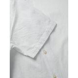 Overhemden - White - Knoopsluiting - Resortkraag - Korte Mouwen