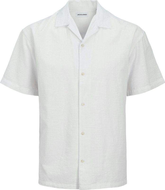 Overhemden - White - Knoopsluiting - Resortkraag - Korte Mouwen