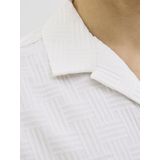 Jack & Jones - JJEMatteo - Overhemd - Wit - Comfort Fit, Knoopsluiting, Halve Mouw