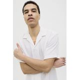 Jack & Jones - JJEMatteo - Overhemd - Wit - Comfort Fit, Knoopsluiting, Halve Mouw