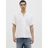 Jack & Jones - JJEMatteo - Overhemd - Wit - Comfort Fit, Knoopsluiting, Halve Mouw