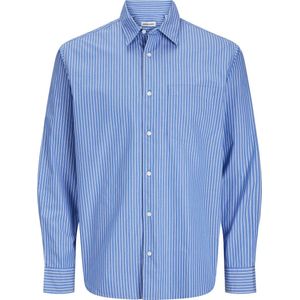 Overhemden - Medieval Blue - Met Streepmotief - Knoopsluiting