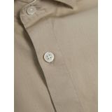 Overhemd - Poplin - Glanzend - Slim Fit - Katoen/Elastaan