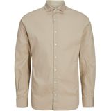 Overhemd - Poplin - Glanzend - Slim Fit - Katoen/Elastaan