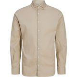 Overhemd - Poplin - Glanzend - Slim Fit - Katoen/Elastaan