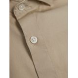 Overhemd - Poplin - Glanzend - Slim Fit - Katoen/Elastaan