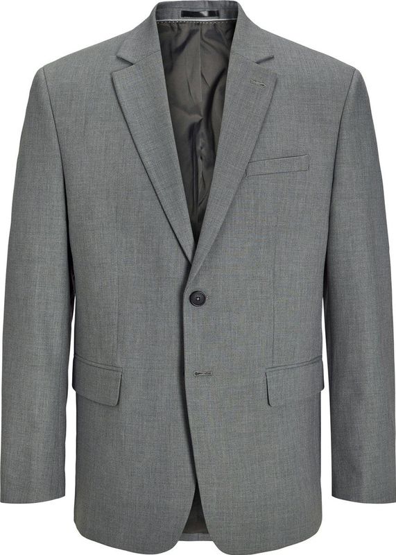 Jack & Jones - Theo Blazer - Enkelknops Blazer - Grijs - 57% Gerecycled Polyester