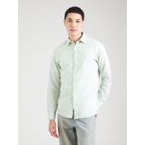 Overhemd - Poplin - Blauw - Katoen/Linnen - Slim Fit