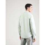 Overhemd - Poplin - Blauw - Katoen/Linnen - Slim Fit