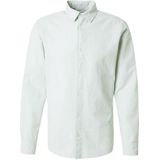 Overhemd - Poplin - Blauw - Katoen/Linnen - Slim Fit