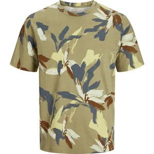 Jack & Jones - Jorvarenna Aop Tee Ss Crew Neck - T-shirt - Silver Sage - Mannen