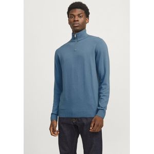 Jack & Jones - JJEEMIL KNIT HALF ZIP NOOS - Schipperstrui - Oceanview - Katoen