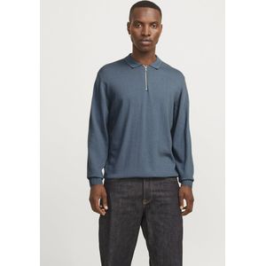 Polo - Gebreid - Lange Mouwen - Halve Ritssluiting - Relaxed Fit