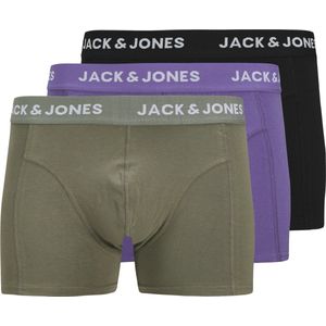 JACROB SOLID Boxershorts - Groen - Zwart - Paars - Set van 3