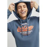 Hoodie - Geborstelde Stof - Zwart - 70% Katoen, 30% Polyester