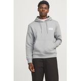 JACK&JONES JJECORP LOGO SWEAT HOOD NOOS Heren Trui - Ultimate Grey Small Print
