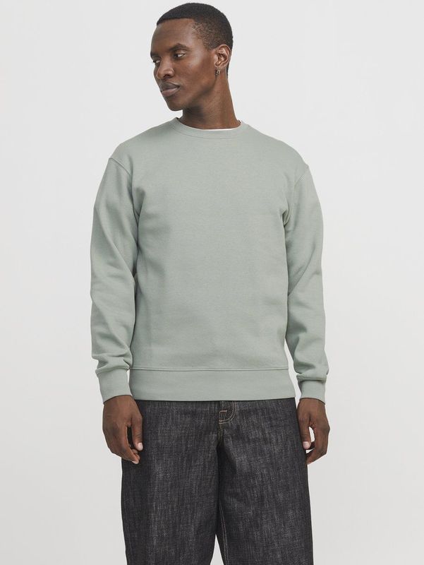 JACK & JONES Star basic sweat crew neck regular fit, heren sweatshirt katoenmengsel met O-hals, lila