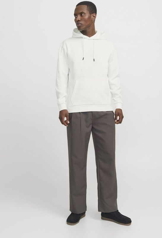 Hoodie - Geborsteld - Zwart - 61% Polyester, 39% Katoen