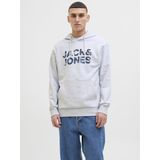 Jack & Jones - JJEBRYAN CORP LOGO SWEAT HOOD NOOS - Hoodie - Wit melange