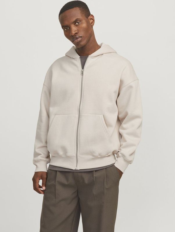 Hoodie - Licht Geborsteld - Zwart - 70% Katoen, 30% Gerecycled Polyester