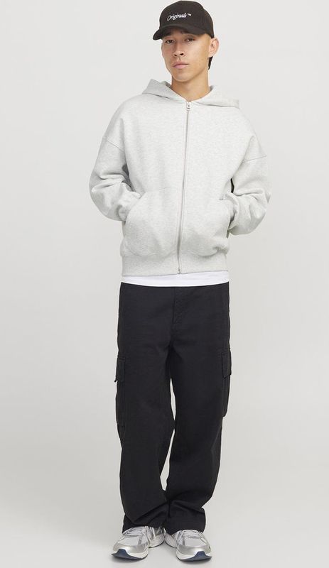 Sweatjacke mit Viskose-Anteil und Label-Detail Modell 'URBAN'