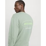 Jack & Jones - JJEBRADLEY GRAPHIC SWEAT CREW NOOS - Sweatshirt - Iceberg Green - Zonder Capuchon - Ronde Hals