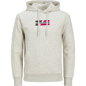 Jack&jones Jjecorp Graphic Sweat Hood Noos Heren Trui - White Melange 01